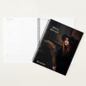 Witchy Mischief Fun Quote Broomstick Cool Journal Planner (Display)