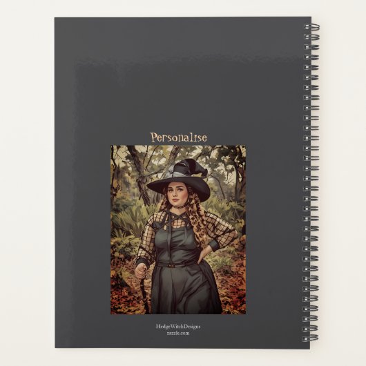  Witchy Mischief Quote Fun Journal Grey Planner (Achterkant)