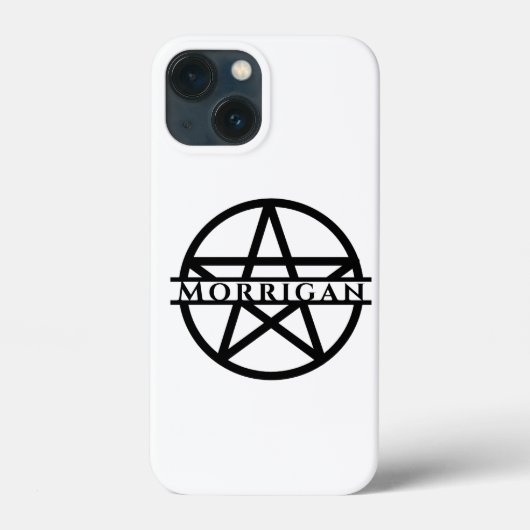 Witchy Monogram Pentagram Monochrome naam Case-Mate iPhone Case (Achterkant)
