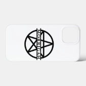 Witchy Monogram Pentagram Monochrome naam Case-Mate iPhone Case (Achterkant (horizontaal))