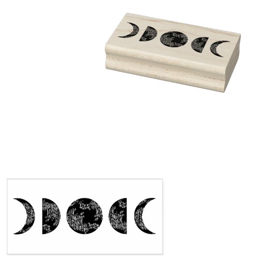 witchy moon phase stamp rubberstempel (Gestempeld)
