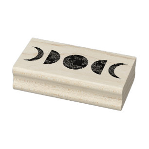 witchy moon phase stamp rubberstempel