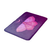 Witchy Moth Butterfly Paarse magische insect Badmat (Gekanteld)