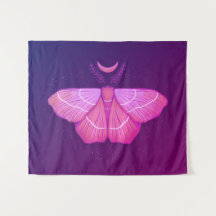 Witchy Moth Butterfly Paarse magische insect