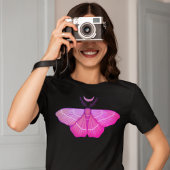 Witchy Moth Moon Paars Magical Butterfly Tri-Blend Shirt