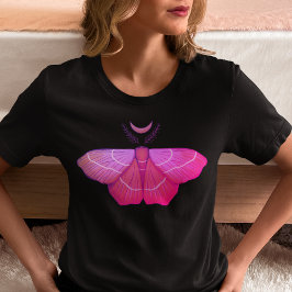 Witchy Moth Moon Paars Magical Butterfly Tri-Blend Shirt