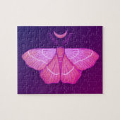 Witchy Moth Moon Paars Magical Insect Cottcore Legpuzzel (Horizontaal)