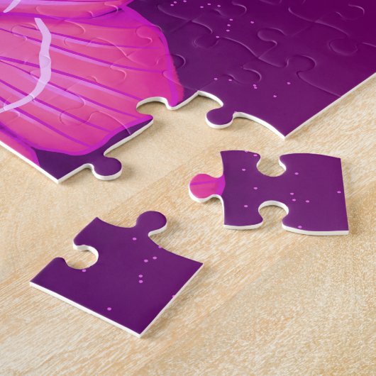 Witchy Moth Moon Paars Magical Insect Cottcore Legpuzzel (Zijkant)