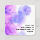 Witchy Mystic Moth Moon Spiritual Business Card Vierkante Visitekaartje (Achterkant)