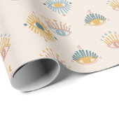 Witchy Mystical Boho Evil Eye Cadeaupapier (Rol Hoek)