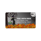 Witchy Night Halloween Adres Stickers (Voorkant)