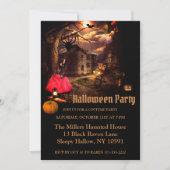 Witchy Night Halloween Night Party Kaart (Voorkant)