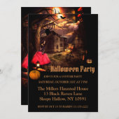 Witchy Night Halloween Night Party Kaart (Voorkant / Achterkant)