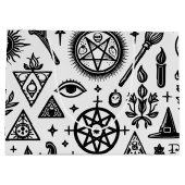 Witchy Occult Symbolen Gift Bag Groot Cadeauzakje (Achterkant)