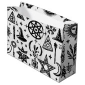 Witchy Occult Symbolen Gift Bag Groot Cadeauzakje (Voorkant Gekanteld)
