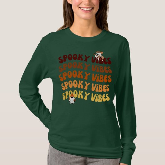 Witchy October Vibes Halloween T-shirt (Voorkant)