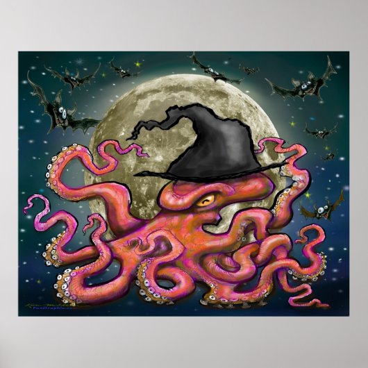 Witchy Octopus Poster (Voorkant)