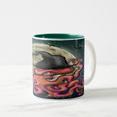 Witchy Octopus Two-Tone Coffee Mok (Voorkant rechts)