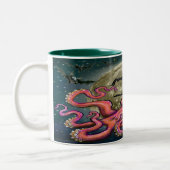Witchy Octopus Two-Tone Coffee Mok (Links)