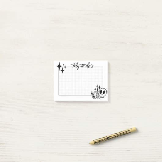 Witchy om lijst te doen post-it® notes (Op bureau)