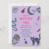 Witchy One Halloween Verjaardag Uitnodiging (Voorkant)