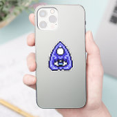 Witchy Paars Blue Pixel Art Planchette Sticker (Telefoon)