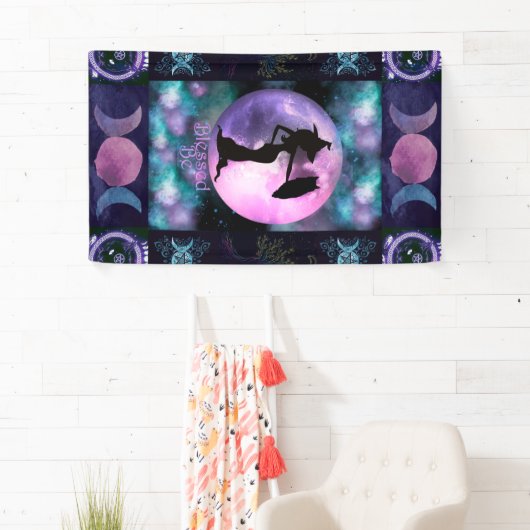 Witchy Paars, Book of shadows, Witch Owl Moon Spandoek (Insitu)