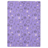 Witchy Paarse Potion, Moon, Sun en Eye Pattern Klembord (Achterkant)