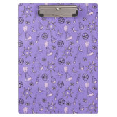 Witchy Paarse Potion, Moon, Sun en Eye Pattern Klembord (Voorkant)