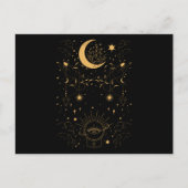 Witchy Pastel Gothic Crescent Briefkaart (Voorkant)