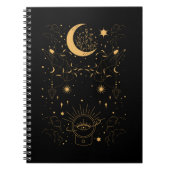 Witchy Pastel Gothic Crescent Notitieboek (Voorkant)