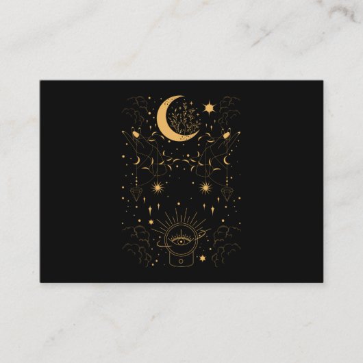 Witchy Pastel Gothic Crescent Visitekaartje (Voorkant)