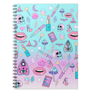 Witchy Pastel Gothic Girly Creepy Cute Kawaii Notitieboek