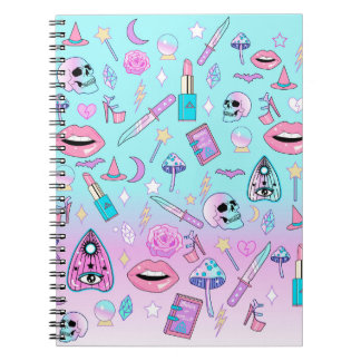 Witchy Pastel Gothic Girly Creepy Cute Kawaii Notitieboek