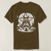 Witchy Pentagram Kat T-shirt (Design voorkant)