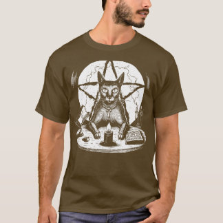 Witchy Pentagram Kat T-shirt