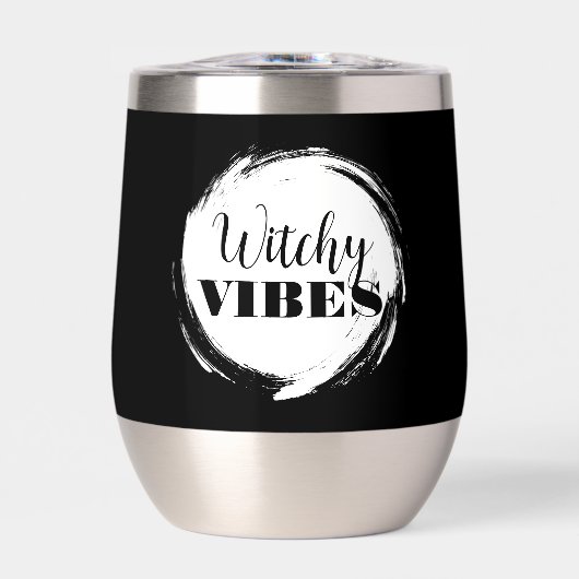Witchy Personalized Halloween Party Black White (Voorkant)