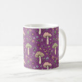 Witchy Plum Purple Fungi Seamless Pattern Gift Koffiemok (Voorkant rechts)