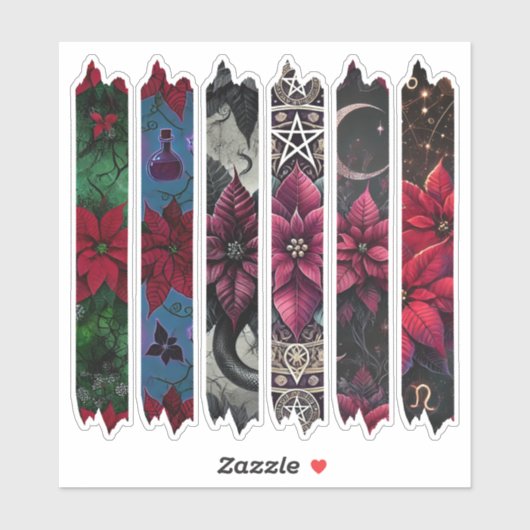 Witchy Poinsettia Washi Tape Scrapbook Stickers (Vel)