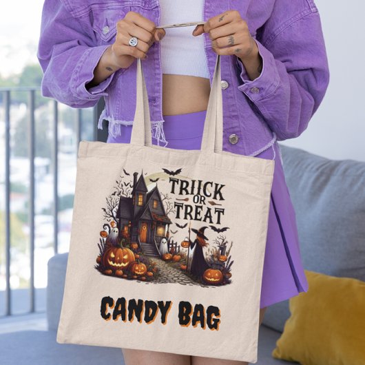 Witchy pompoen nacht magie! tote bag