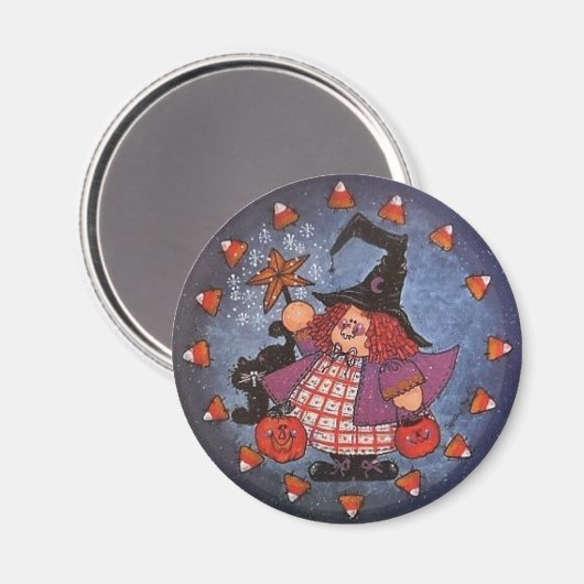 Witchy Poo Button Magnet (Voorkant / Achterkant)