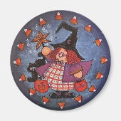 Witchy Poo Button Magnet (Voorkant)