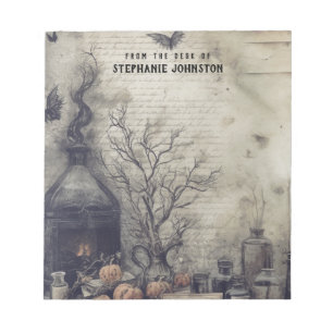 Witchy Potion Donkere Academia Esthetische Pompoen Notitieblok