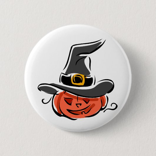 Witchy Pumpkin Ronde Button 5,7 Cm (Voorkant)