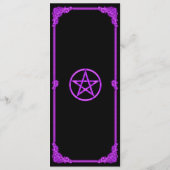 Witchy purple Glow Gothic Wedding Menu (Achterkant)
