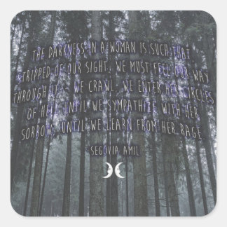 Witchy Quote van Segovia Amil Vierkante Sticker