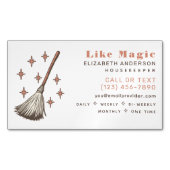 Witchy Retro Professioneel Schoonmaak Huis Bijhoud Magnetisch Visitekaartje (Voorkant)