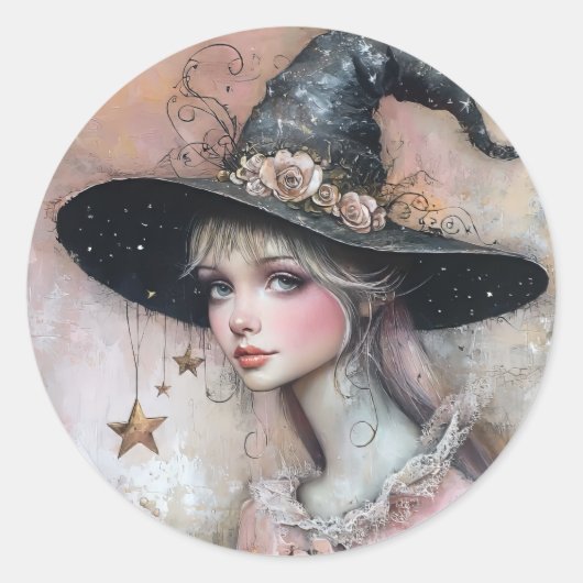 Witchy Ronde Sticker (Voorkant)