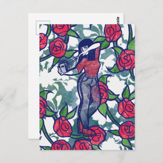 Witchy Roos Modern Witch Rozen Briefkaart (Voorkant / Achterkant)