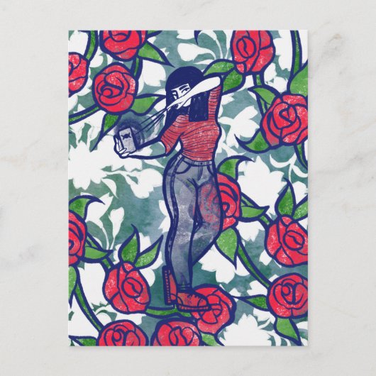Witchy Roos Modern Witch Rozen Briefkaart (Voorkant)